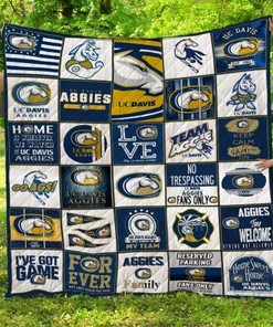 Uc Davis Aggies Ucda Quilt Blanket Bedding Set