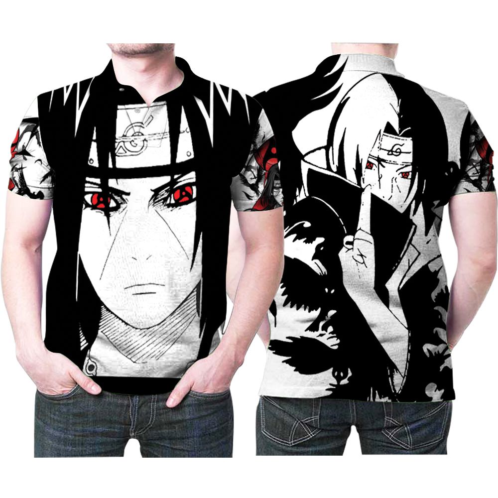 Uchiha Itachi Family Naruto Anime Cartoon 3D All Over Print Polo Shirt