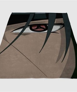 Uchiha Sasuke Eye Sherpa Fleece Blanket Gifts for Family, for Couple