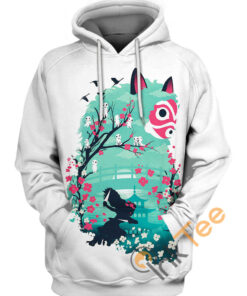 Ukiyo-e Princess Mononoke Hoodie 3D