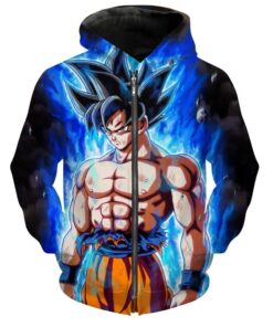 Ultra Instinct Goku Dragon Ball Super Zip Up Dbz Hoodie 3D