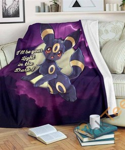 Umbreon Light In The Dark Love Quote Sherpa Fleece Blanket Gifts for Family, for Couple