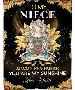 Uncle Gift To Niece You Are My Sunshine Blanket