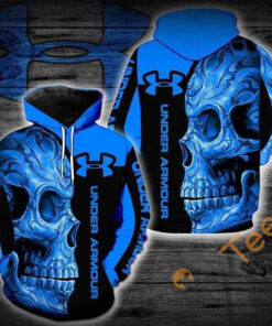 Under Armour Blue Skull Hoodie 3d