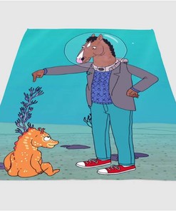 Under Water Bojack Horseman Sherpa Fleece Blanket Gifts for Family, for Couple