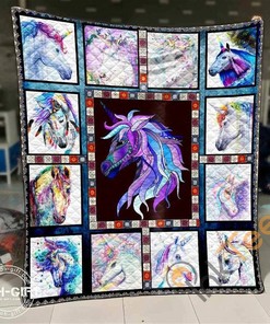 Unicorn Art 01 3D Quilt Blanket Bedding Set
