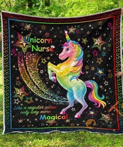 Unicorn Nurse More Magical Premium Quilt And Pillowcase Bedding Set