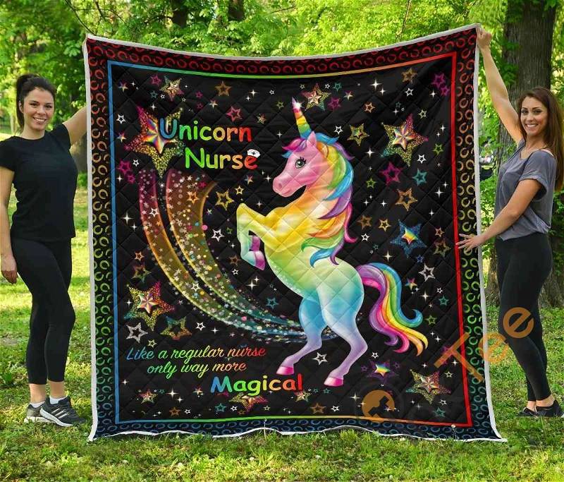 Unicorn Nurse More Magical Premium Quilt And Pillowcase Bedding Set