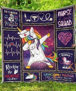 Unicorn Nurse Premium Quilt Blanket Bedding Set