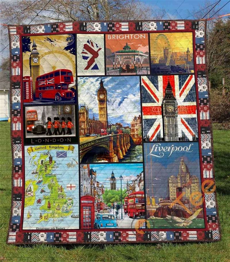 United Kingdom 2 Quilt Blanket Bedding Set
