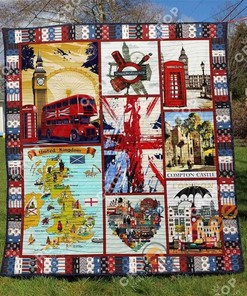 United Kingdom 3 Quilt Blanket Bedding Set With Pilliwcases Option