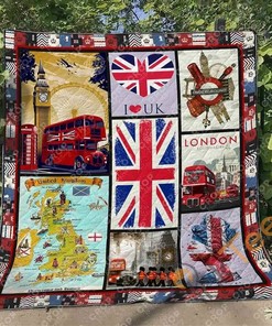 United Kingdom Quilt Blanket Bedding Set With Pilliwcases Option