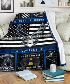 United States Airce Idea Patriot Day Sherpa Fleece Blanket Gifts for Family, for Couple