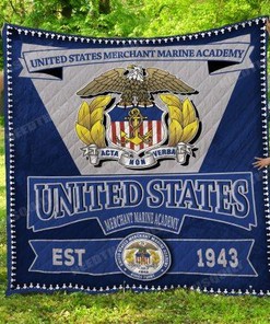 United States Merchant Marine Academy Quilt Blanket Bedding Set