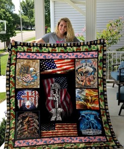 Us Army Bald Eagle Quilt Blanket Bedding Set for Home Décor