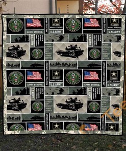 Us Army Strong Quilt Blanket Bedding Set