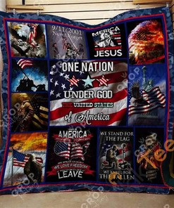 Us Independence Quilt Blanket Bedding Set