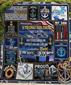 Us Navy Mom Quilt Blanket Bedding Set