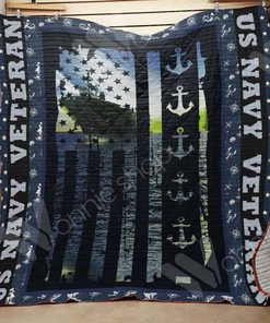 Us Navy Veteran Quilt Blanket Bedding Set for Home Décor