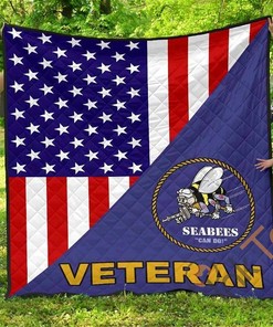 Us. Seabee Quilt Blanket Bedding Set