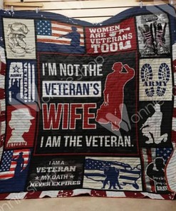Us Veteran Women Are Veterans Too Quilt Blanket Bedding Set