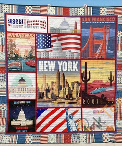 Usa Quilt Blanket Bedding Set