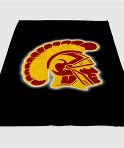 Usc Trojans Baseball Logo Sherpa Fleece Blanket Gifts for Family, for Couple