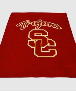 Usc Trojans Baseball Sherpa Fleece Blanket Gifts for Family, for Couple