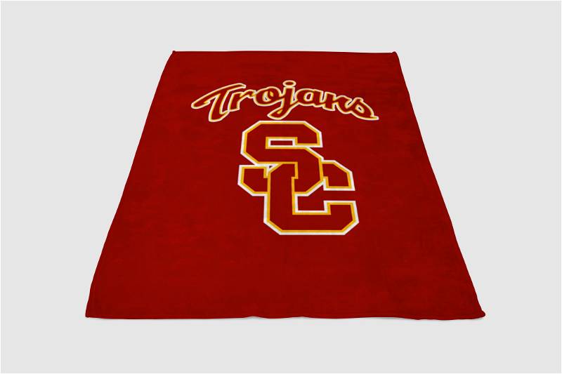 Usc Trojans Baseball Sherpa Fleece Blanket Gifts for Family, for Couple