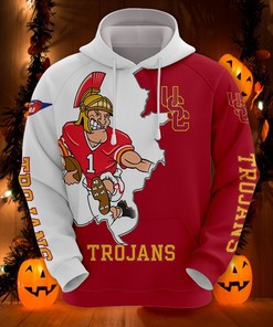 Usc Trojans Hoodie 3D Zip Hoodie Mascot Long Sleeve Gift for Fan