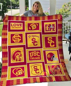 Usc Trojans Quilt Blanket Bedding Set