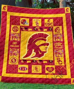 Usc Trojans Quilt Blanket Bedding Set With Pilliwcases Option