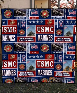 Usmc Marine Quilt Blanket Bedding Set