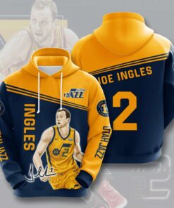 Utah Jazz Custom Sport All Over Print Hoodie 3D