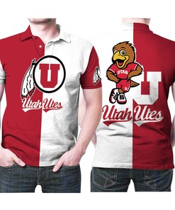 Utah Utes Logo Cute Mascot 3D All Over Print Polo Shirt