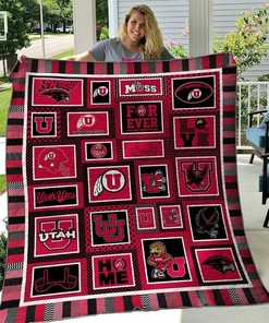 Utah Utes Ncaa Quilt Blanket Bedding Set for Home Décor