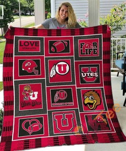 Utah Utes Quilt Blanket Bedding Set With Pilliwcases Option