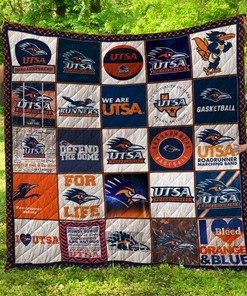 Utsa Roadrunners For Life Quilt Blanket Bedding Set