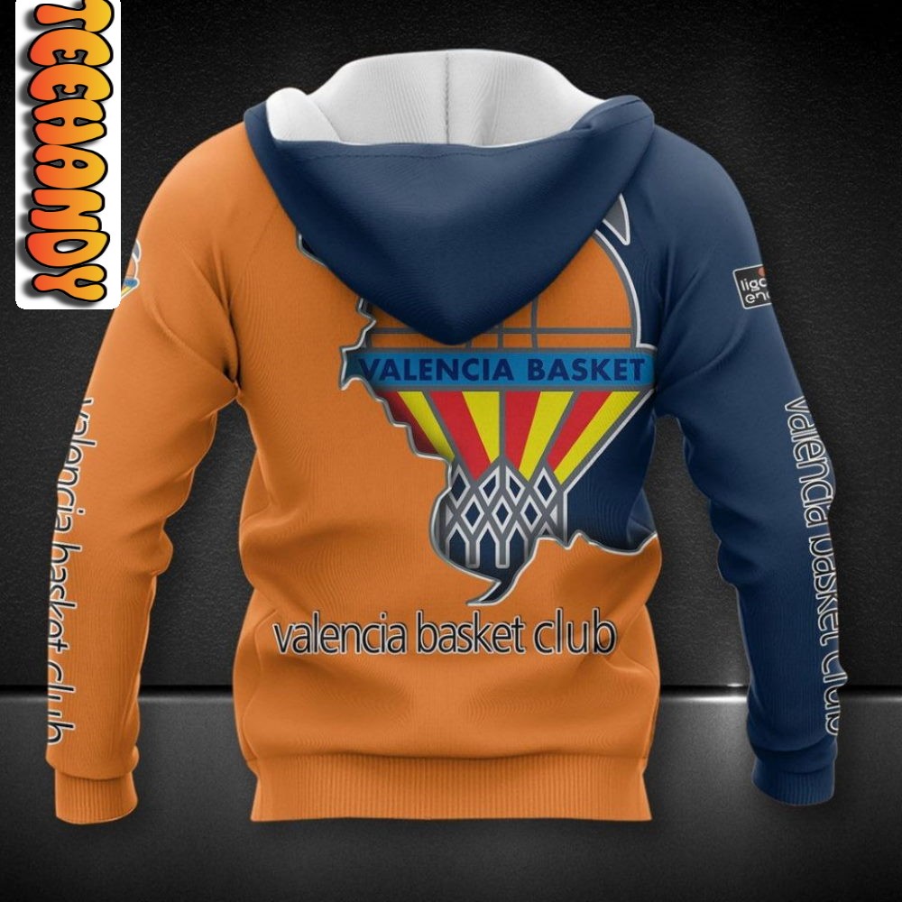 Valencia Basket 3D Hoodie - Image 2