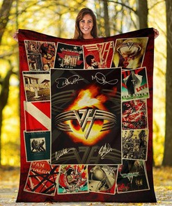Van Halen Rock Band Sherpa Fleece Blanket Gifts for Family, for Couple