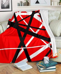 Van Halen Stripes Sherpa Fleece Blanket Gifts for Family, for Couple