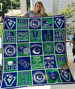 Vancouver Canucks Quilt Blanket Bedding Set