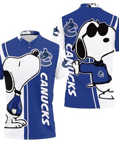 Vancouver Canucks Snoopy Lover 3D All Over Print Polo Shirt