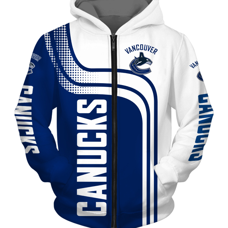 Vancouver Canucks Zipper Hoodie Zip Hoodie Pullover Gift for Fans - Image 2