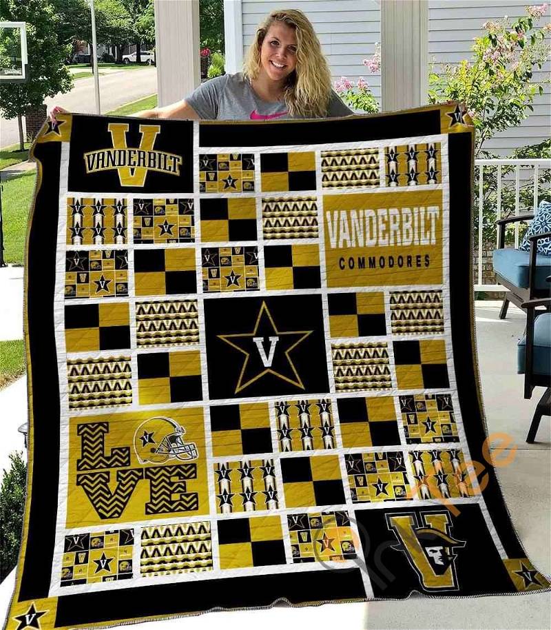 Vanderbilt Commodores V2 Quilt Blanket Bedding Set