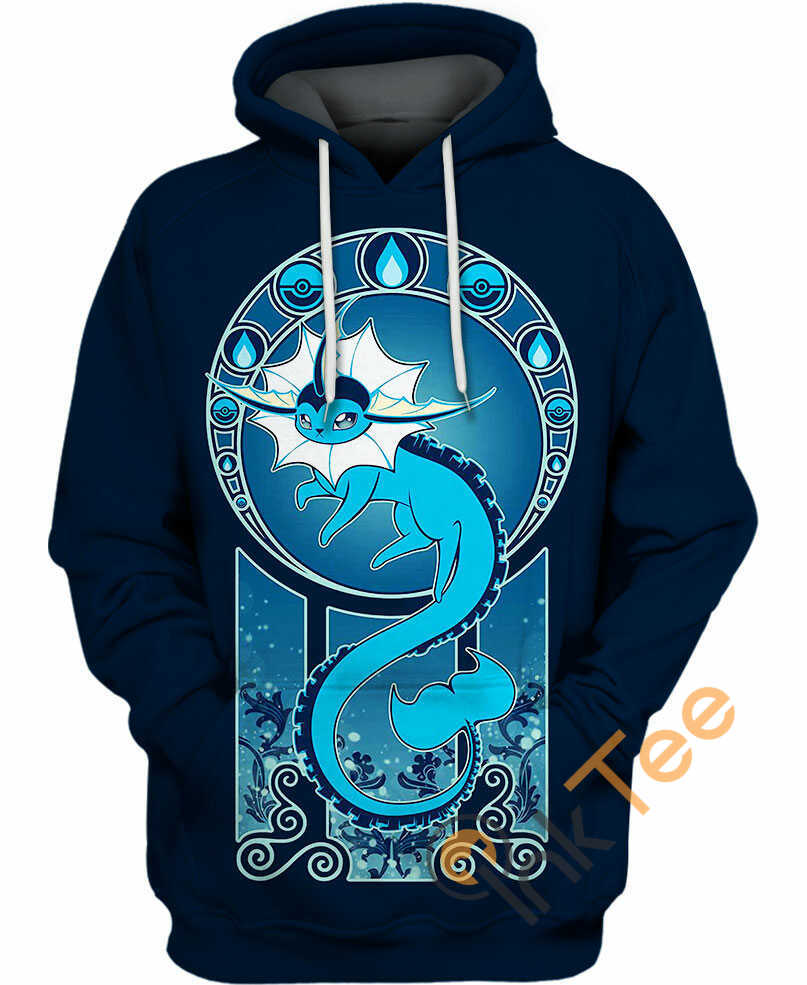 Vaporeon Water Pokemon Hoodie 3D