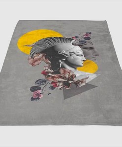 Vaporwave Roman Aesthetic Sherpa Fleece Blanket Gifts for Family, for Couple