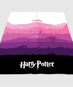 Vector Layout Harry Potter Sherpa Fleece Blanket Gifts for Family, for Couple