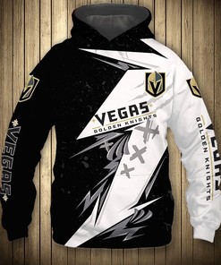 Vegas Golden Knights Hoodie 3D Thunder Design Pullover Nhl