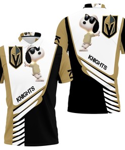 Vegas Golden Knights Snoopy For Fans 3D All Over Print Polo Shirt